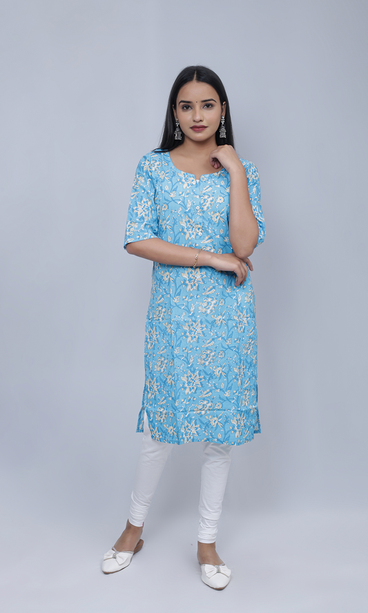 Floral Cotton Kurti