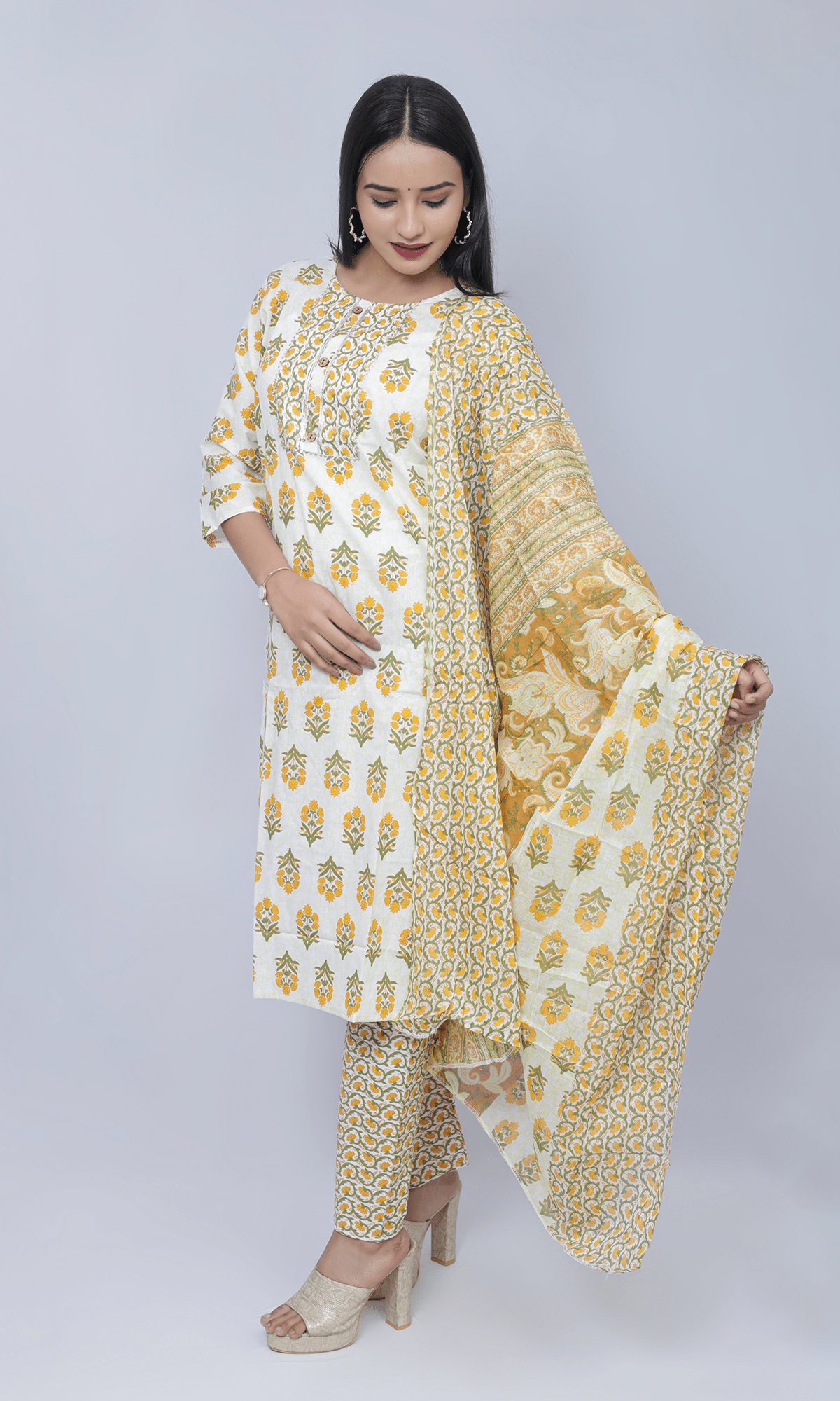 Floral Grace Ethnic Suit Set