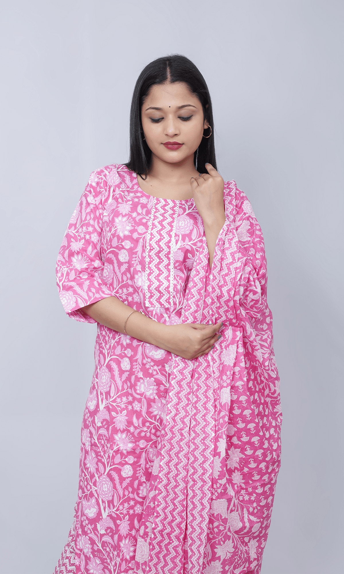 Petal Touch Floral Suit with Dupatta