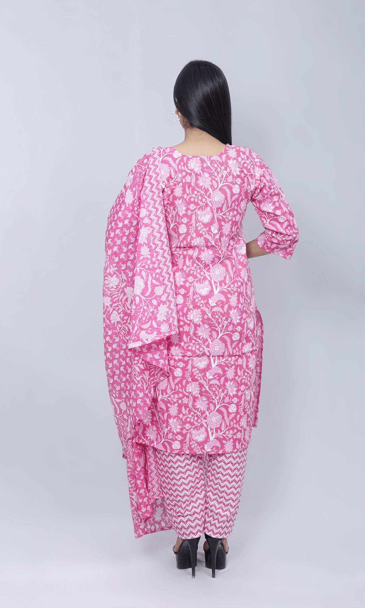Petal Touch Floral Suit with Dupatta