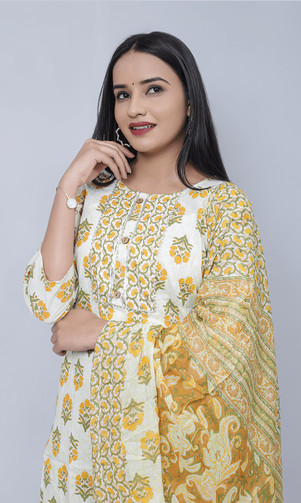 Floral Grace Ethnic Suit Set