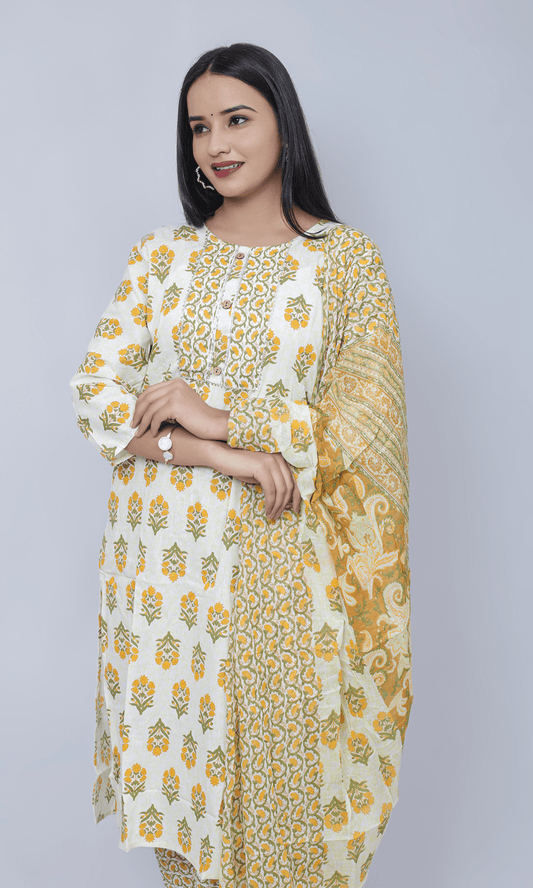 Floral Grace Ethnic Suit Set