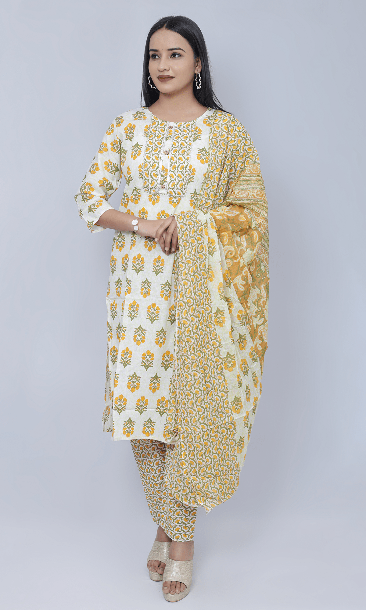 Floral Grace Ethnic Suit Set
