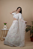 White Grace Net Wedding Lehenga