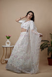 White Grace Net Wedding Lehenga