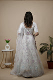 White Grace Net Wedding Lehenga