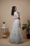 White Grace Net Wedding Lehenga