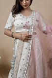 White & Off White Lehenga