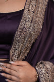 Royal Purple Satin Saree