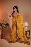 Premium Yellow Fendi Saree