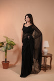 Classic Black Georgette Saree for Women