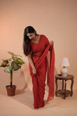Elegant Red Georgette Saree for Women