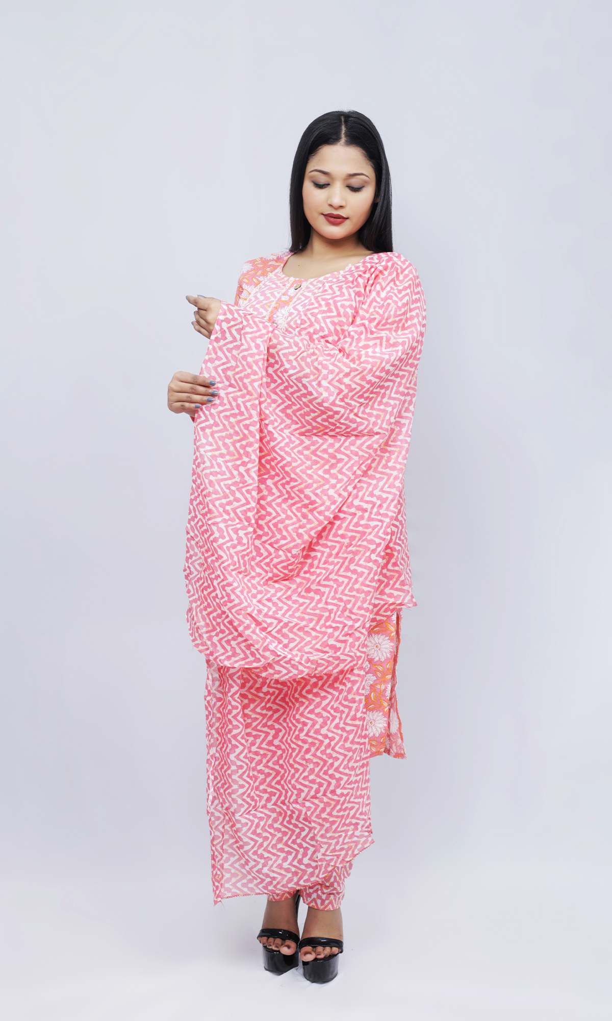 Cotton Bloom  Salawar Suit Set