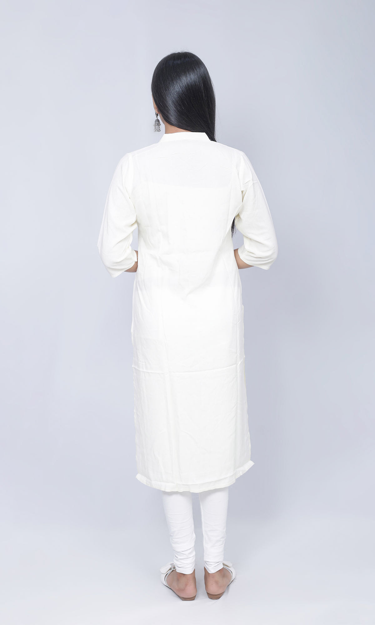 Plain White Kurti