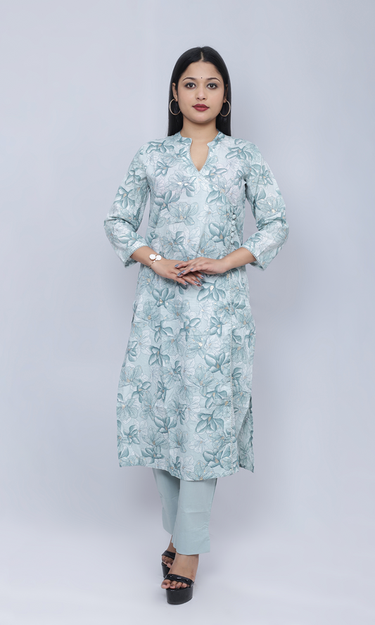 Floral Essence Kurti with Pant