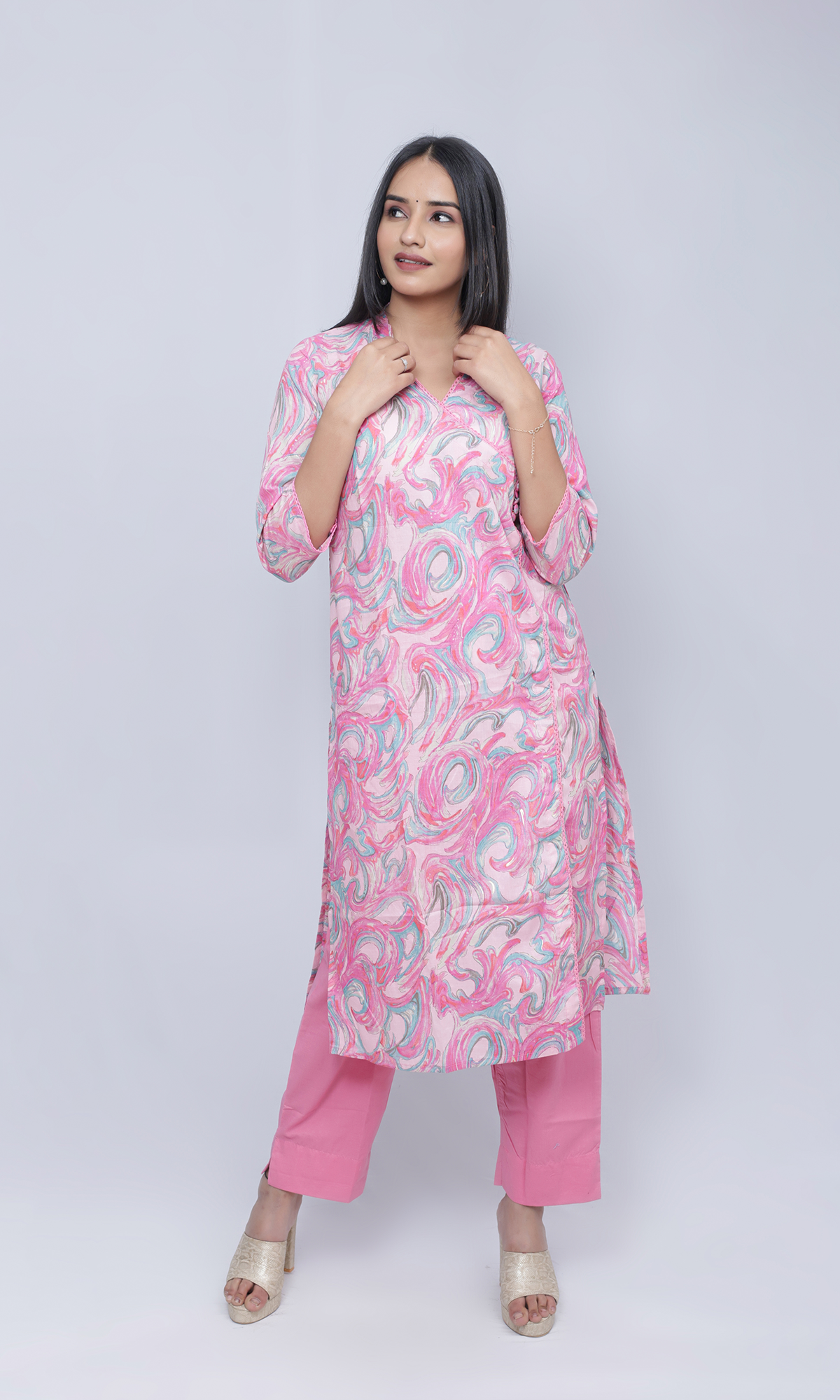 Floral Bliss Cotton Suit