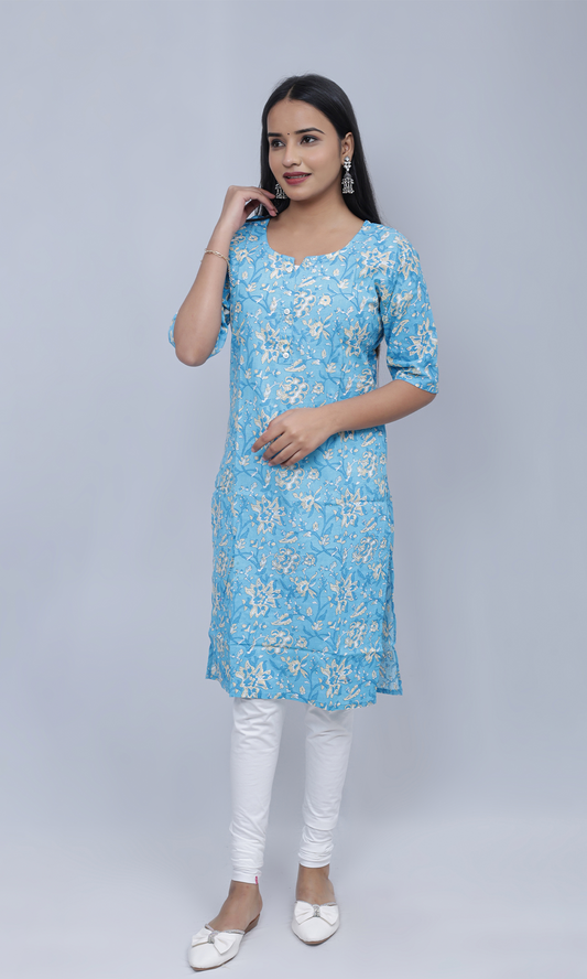 Floral Cotton Kurti