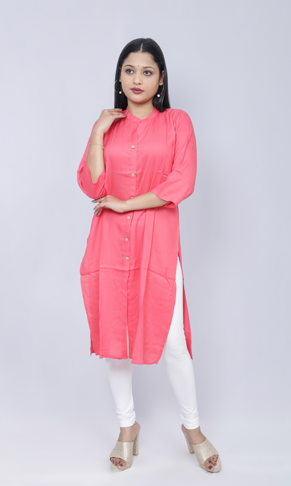 Plain Rayon  Kurti