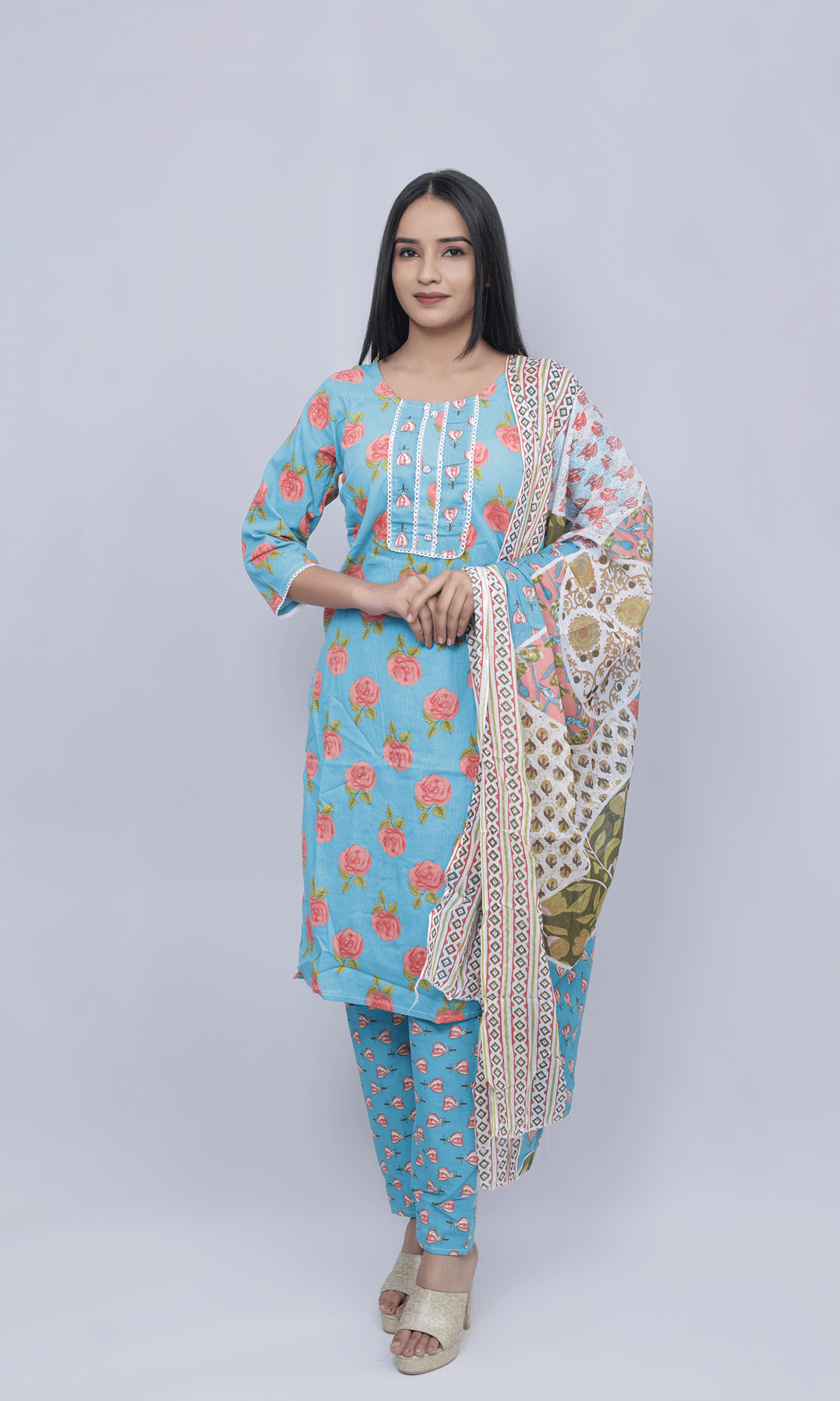 Simple Cotton Salwar Suit Set