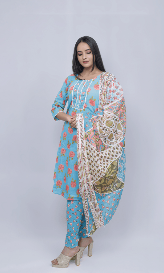 Simple Cotton Salwar Suit Set