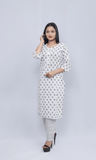 White Printed Salwar Suit