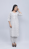 White Printed Salwar Suit