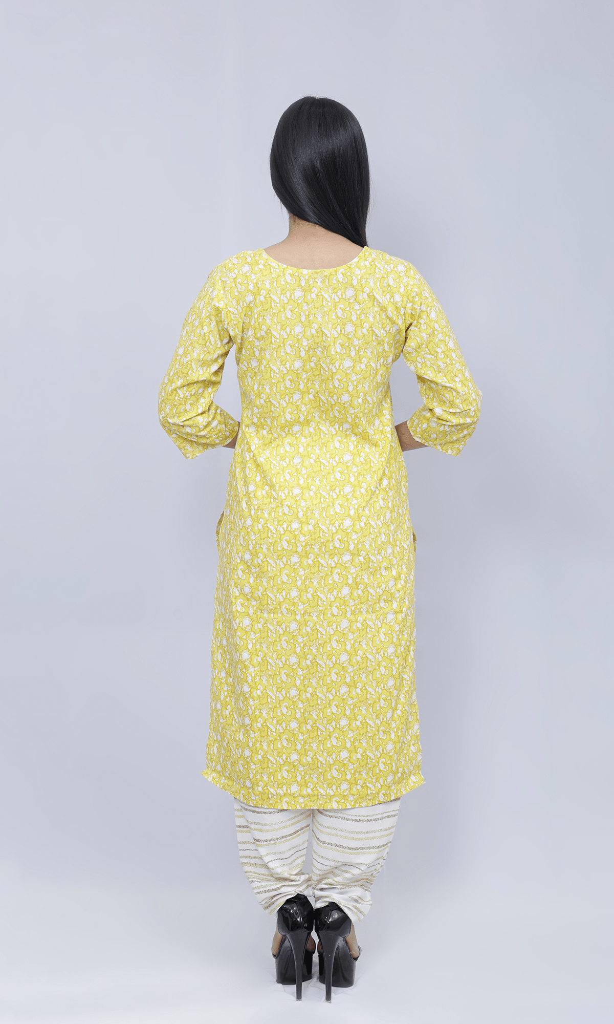 Simple Printed Cotton Kurti with Pant
