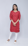 Printed Red Kurti