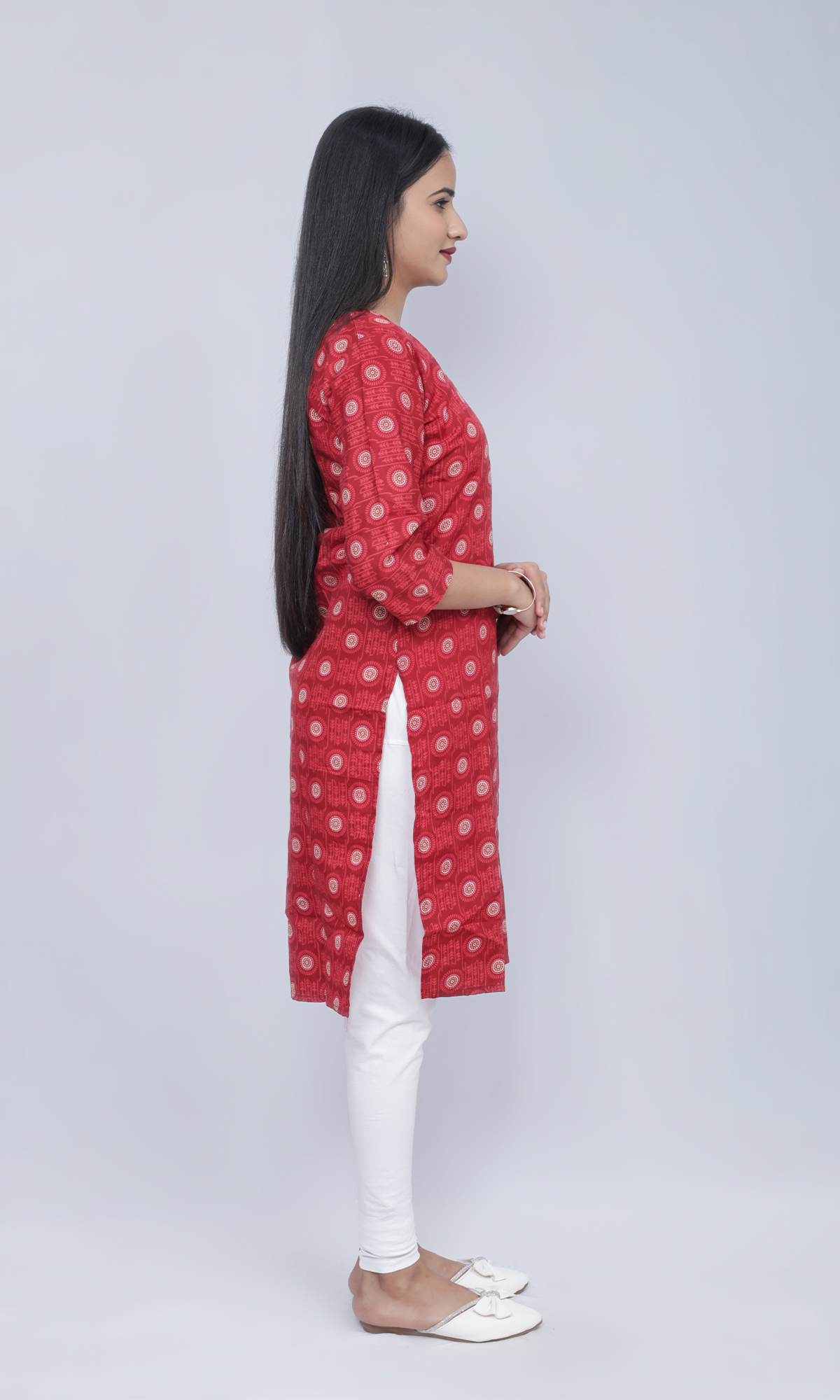 Printed Red Kurti