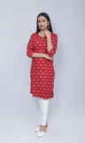 Printed Red Kurti