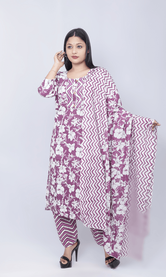 Classic Printed Salwar Suit Set
