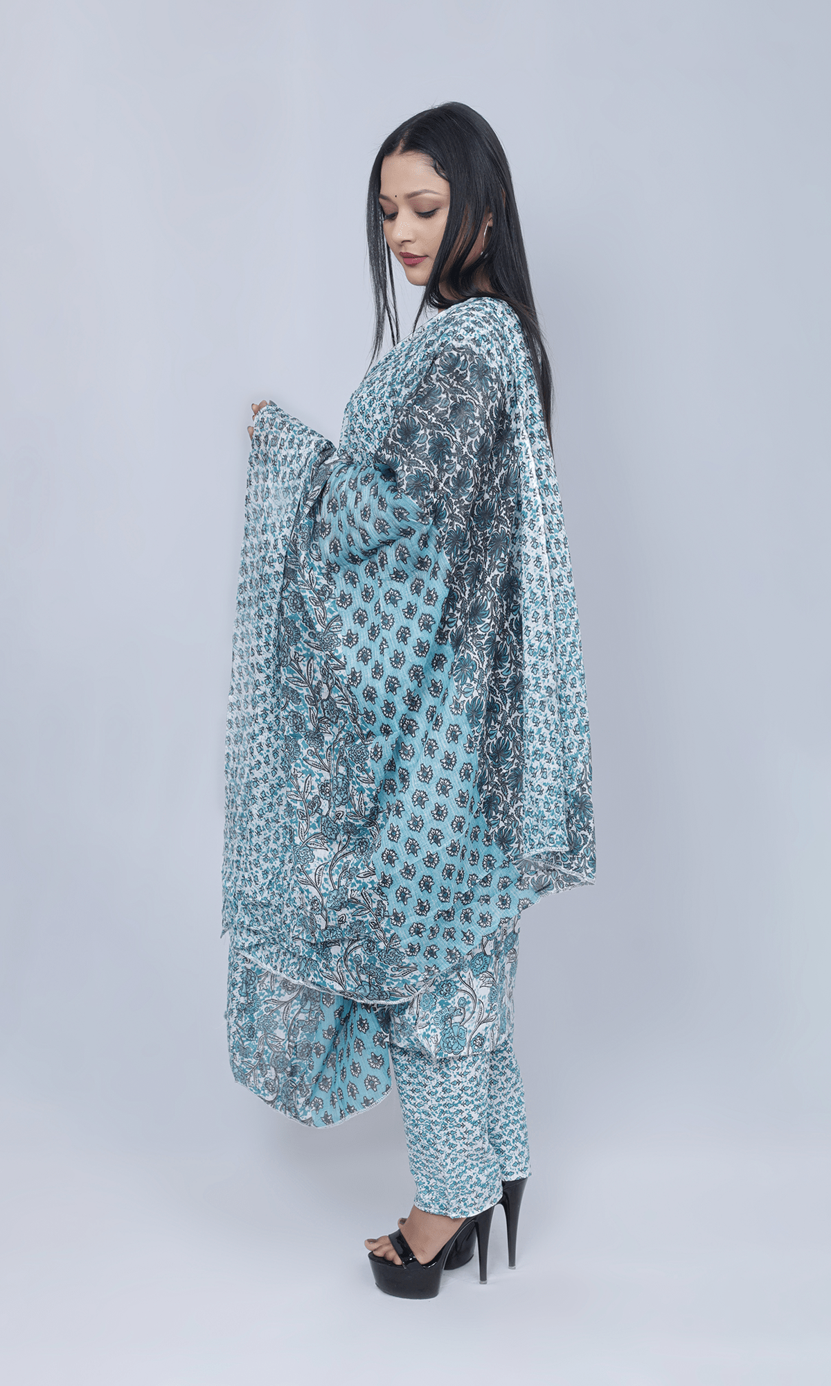 Floral Print Cotton Suit Salwar